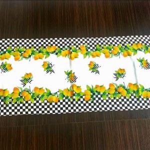 Pivoine Lemon Checker Patterned Runner