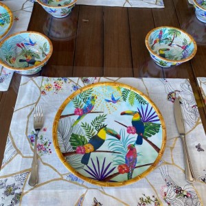 Kintsugi Varak Desenli Amerikan Servis Pivoine (%100 Keten) Kintsugi Varak Desenli Amerikan Servis Pivoine (%100 Keten)