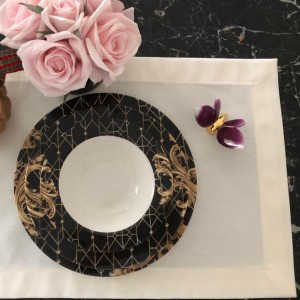 Amerikan Servis Ekru Pivoine (%100 Keten) Amerikan Servis Ekru Pivoine (%100 Keten)