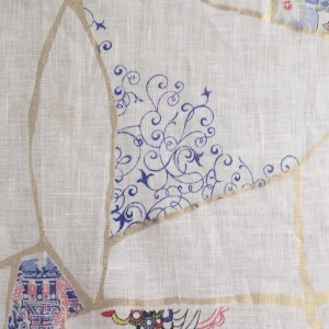 Kintsugi Varak Desenli Amerikan Servis Pivoine (%100 Keten) Kintsugi Varak Desenli Amerikan Servis Pivoine (%100 Keten)