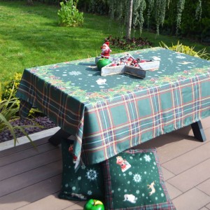 Yılbaşı Masa Örtüsü Yeşil Ekoseli Pivoine Yılbaşı Masa Örtüsü Yeşil Ekoseli Pivoine