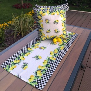 Limon Desenli Runner Dama Pivoine